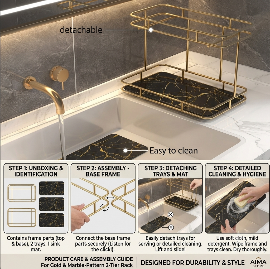 2-Tier Acrylic Countertop Organizer | Luxury Makeup, Skincare & Perfume Storage Rack