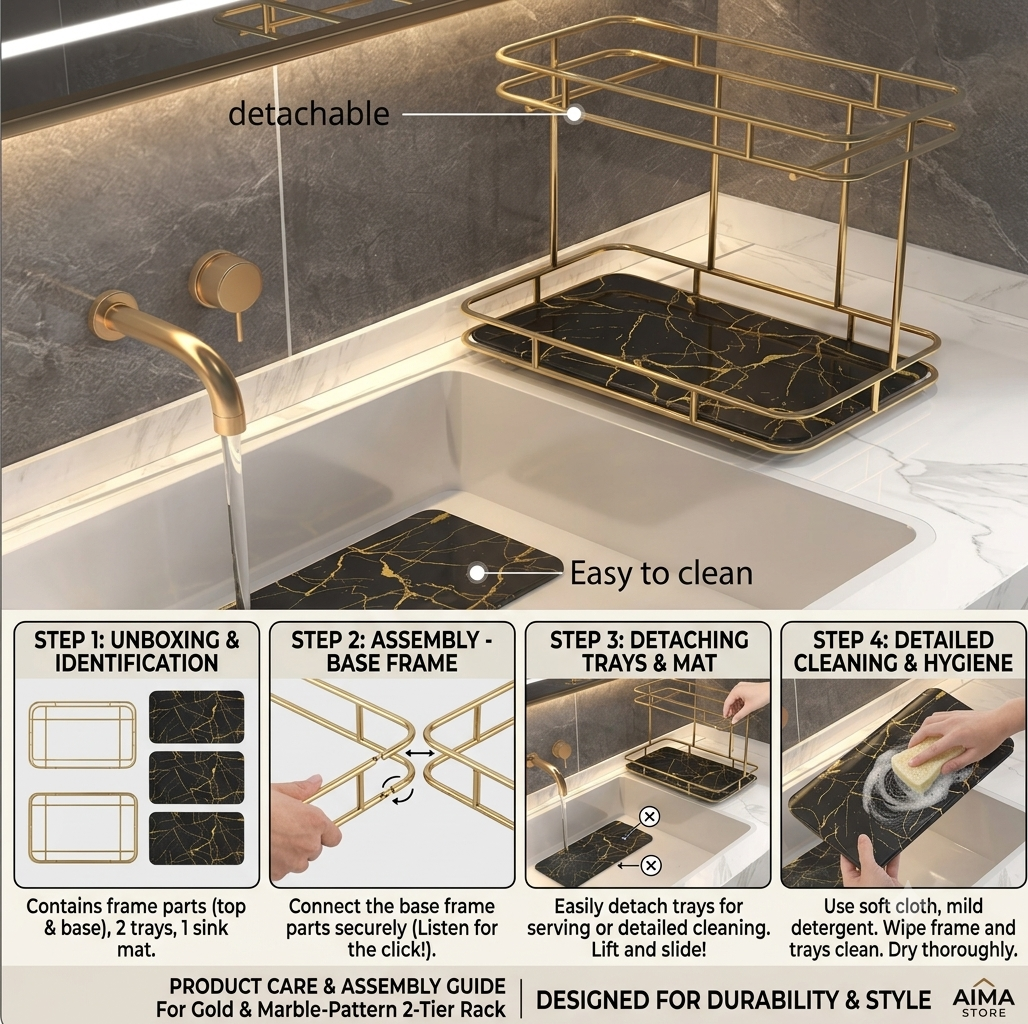 2-Tier Acrylic Countertop Organizer | Luxury Makeup, Skincare & Perfume Storage Rack