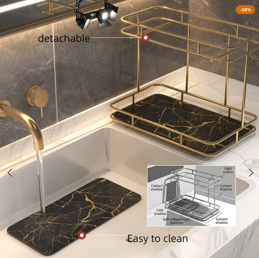 2-Tier Acrylic Countertop Organizer | Luxury Makeup, Skincare & Perfume Storage Rack