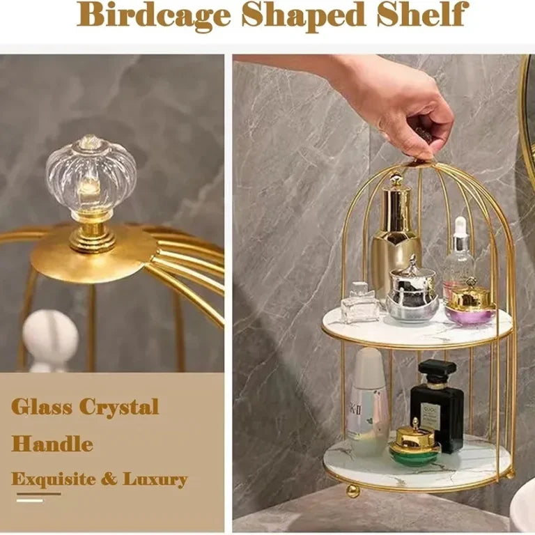 2 Layers Cosmetics Cage Organizer. | Aiza Decor