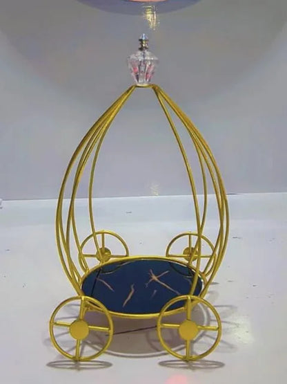 Gold Metal Hamper Basket Shape.