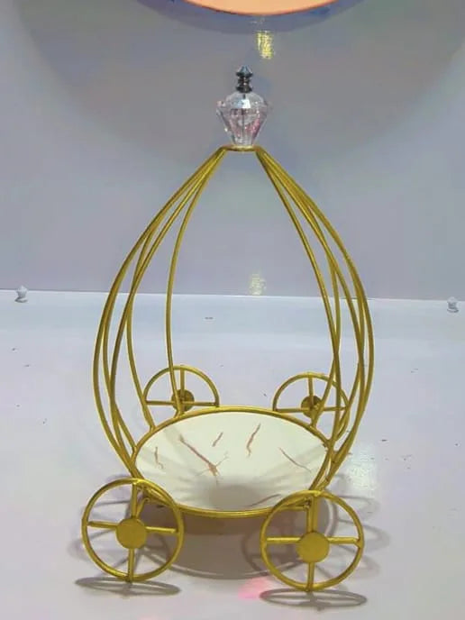 ✨ Gold Metal Hamper Basket Shape. | Aiza Decor