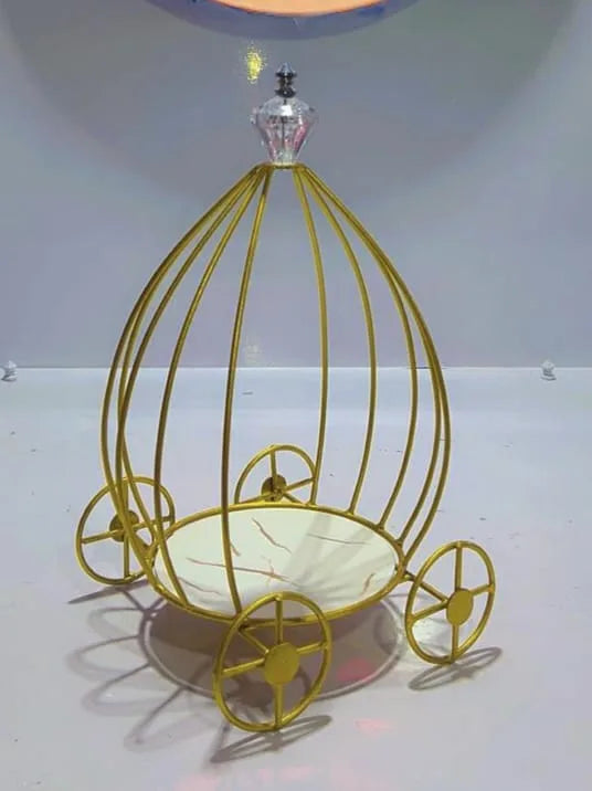 ✨ Gold Metal Hamper Basket Shape. | Aiza Decor