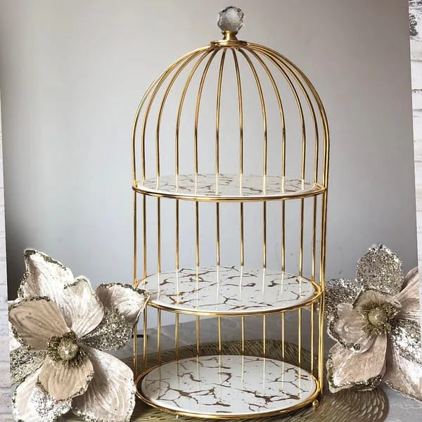 3 Layers Cage Cosmetics Storage Organizer. | Aiza Decor