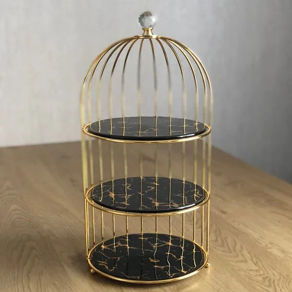 3 Layers Cage Cosmetics Storage Organizer. | Aiza Decor
