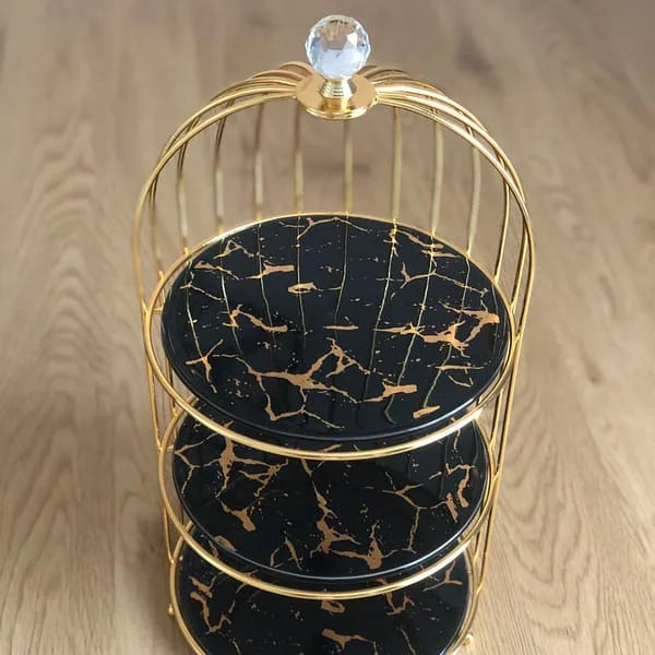 3 Layers Cage Cosmetics Storage Organizer. | Aiza Decor