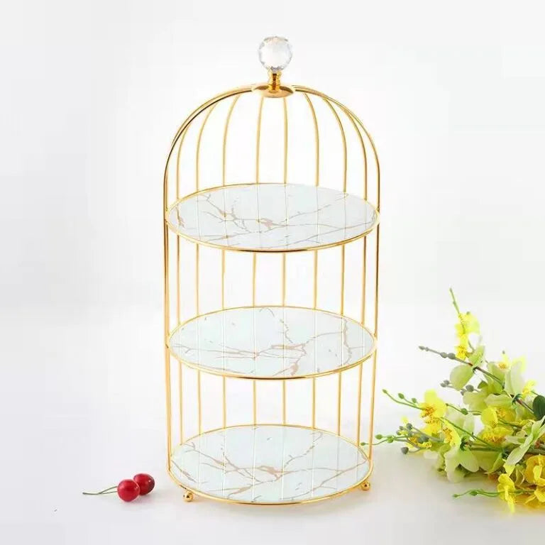 3 Layers Cage Cosmetics Storage Organizer. | Aiza Decor