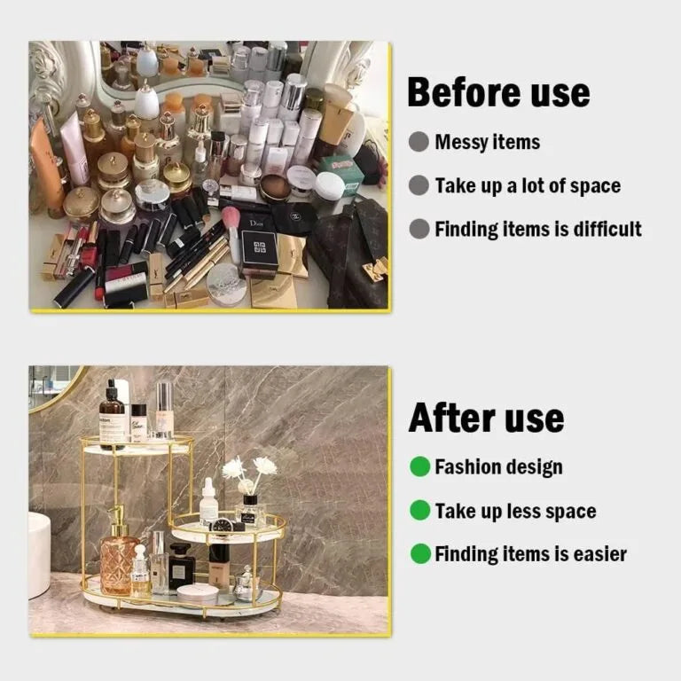 Aiza’s Luxury Design Free Standing Shelf 3 Tier Organizer