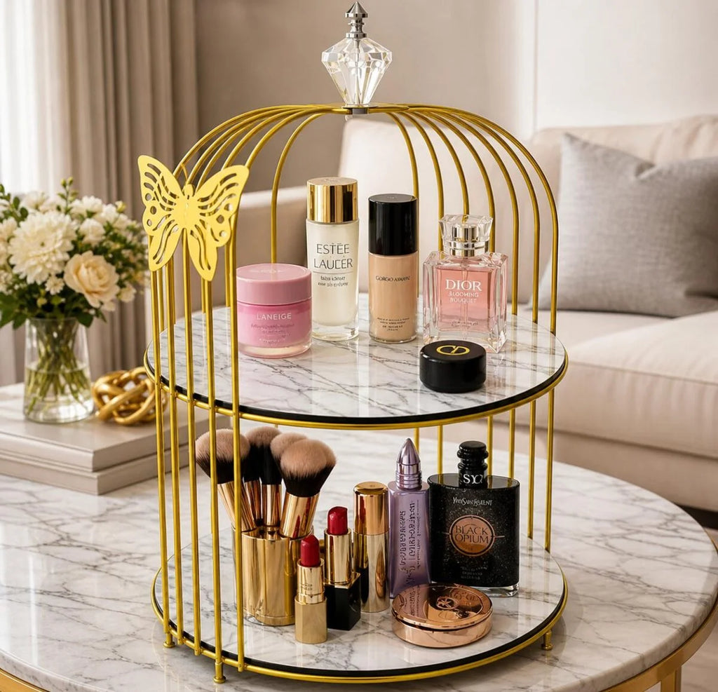 ✨ Butterfly 2 Layers Cage Vanity Organizer | Aiza Decor