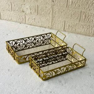 ✨ Aiza's Set of 2 Luxury Decorative Trays
