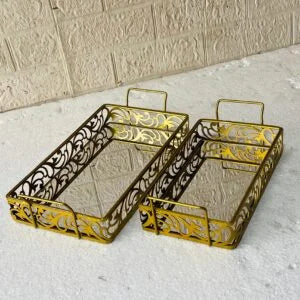 ✨ Aiza's Set of 2 Luxury Decorative Trays