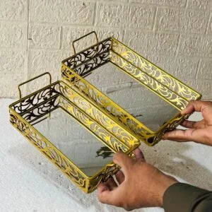 ✨ Aiza's Set of 2 Luxury Decorative Trays