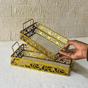 ✨ Aiza's Set of 2 Luxury Decorative Trays