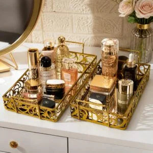 ✨ Aiza's Set of 2 Luxury Decorative Trays