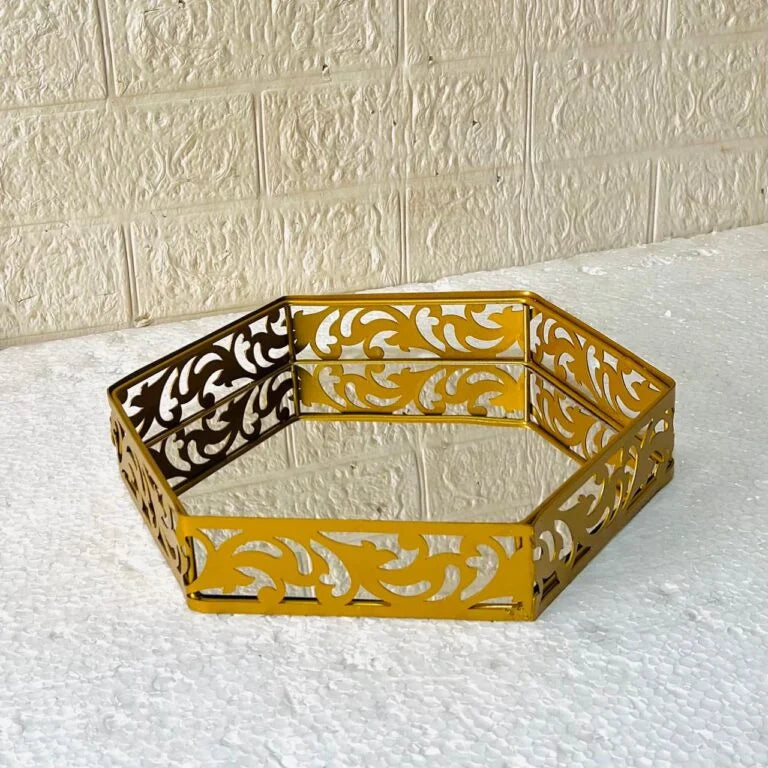 ✨ Aiza's Hexagonal Cosmetics &amp; Serving Mirror Tray