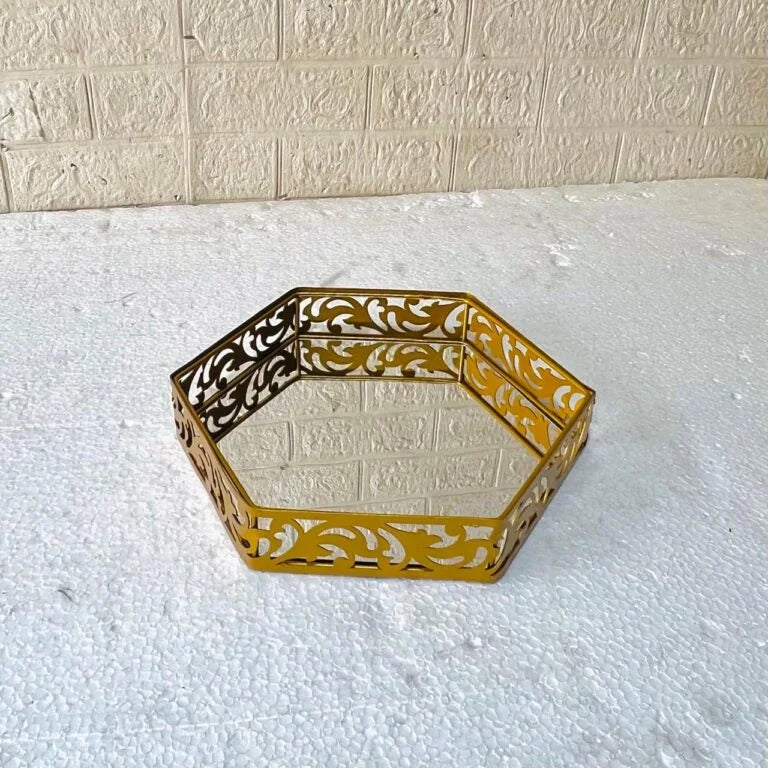 ✨ Aiza's Hexagonal Cosmetics &amp; Serving Mirror Tray
