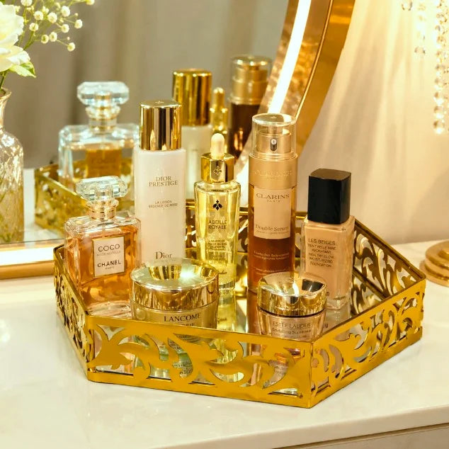 ✨ Aiza's Hexagonal Cosmetics &amp; Serving Mirror Tray