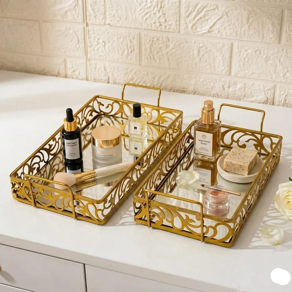✨ Aiza's Set of 2 Luxury Decorative Trays