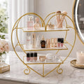 Heart Shape 3 Layers Cosmetics &amp; Food Organizer