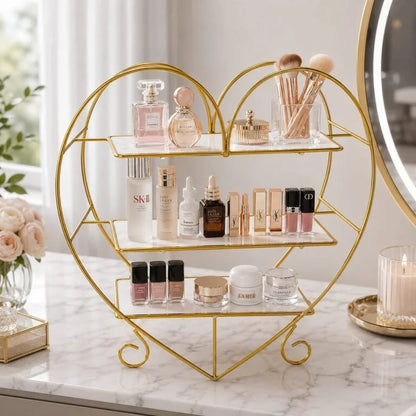 Aiza’s Aimaas Heart Shape 3 Layers Cosmetics &amp; Food Organizer