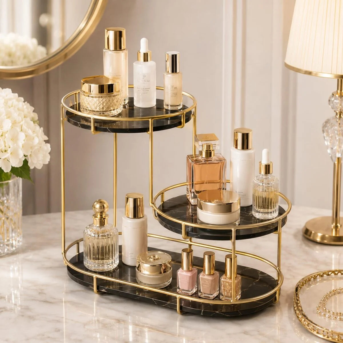 ✨ Aiza's Luxury Design Free Standing Shelf 3 Tier Organizer